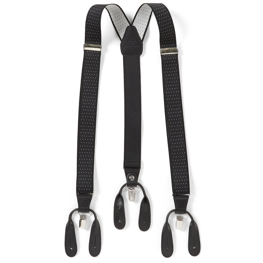 Roundtree & Yorke Big Tall Dotted Suspenders