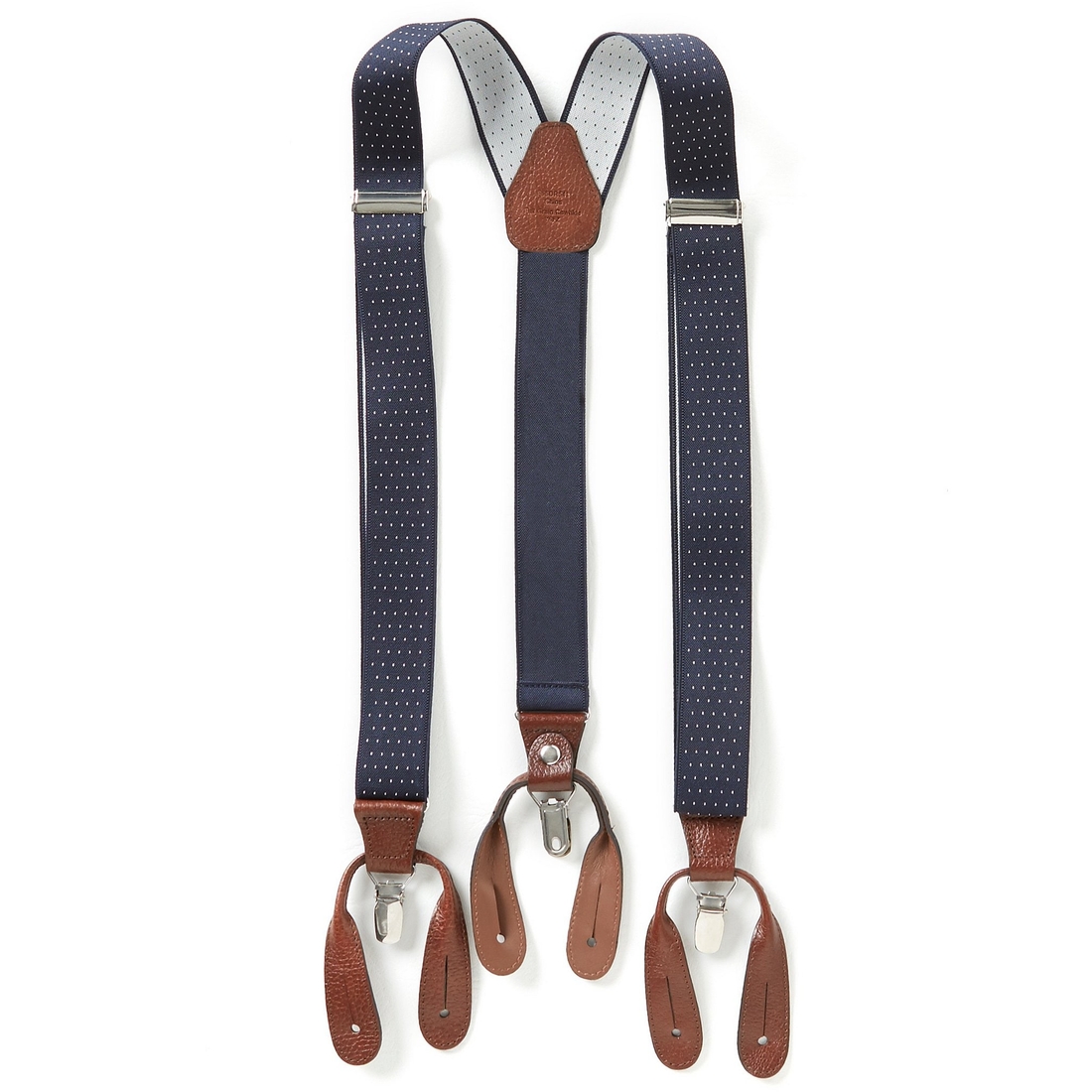 Roundtree & Yorke Big Tall Dotted Suspenders