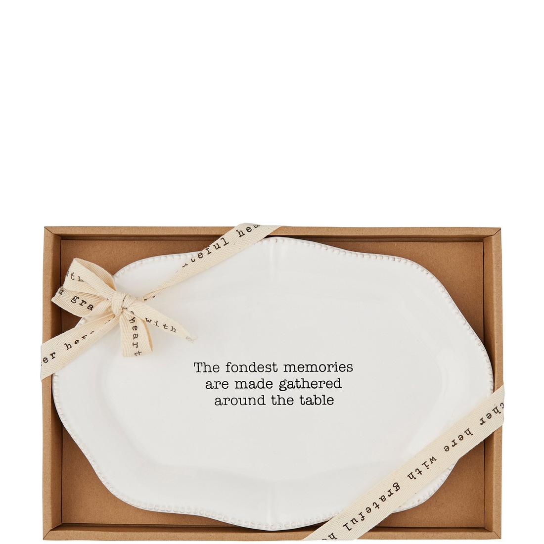 Mud Pie Ceramic Gathering Sentiment Platter