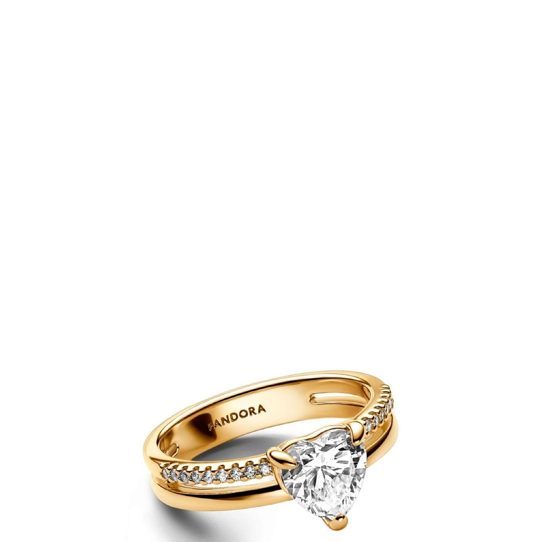 Pandora Double Band Heart Ring