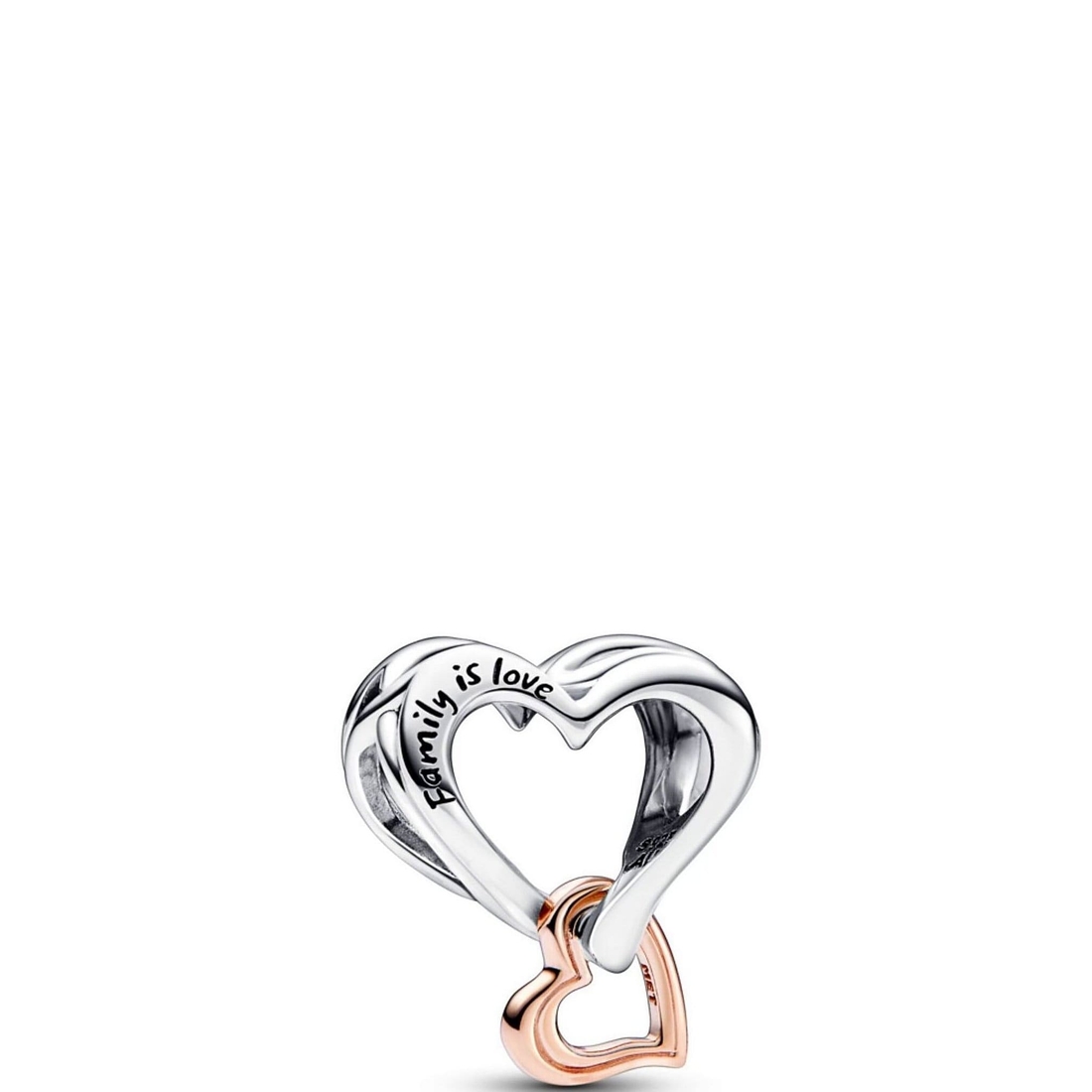 Pandora Two Tone Openwork Infinity Heart Charm