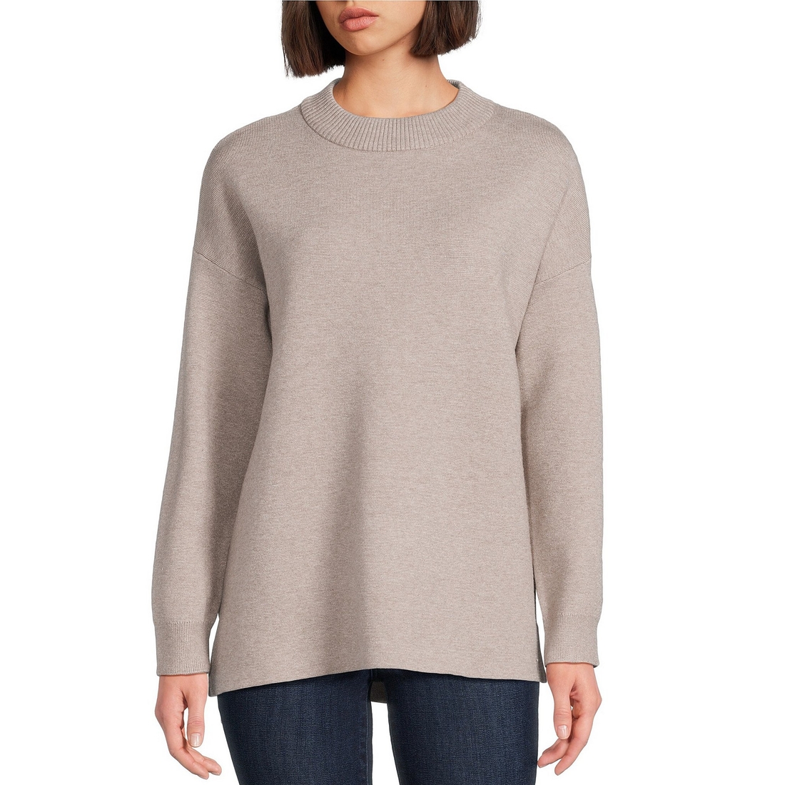 See And Be Seen Knit Crew Neck Long Sleeve Pullover