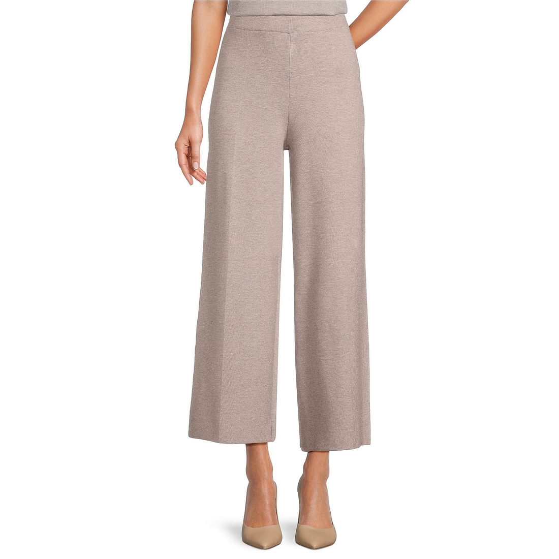 See And Be Seen Coordinating Knit Pull On Wide Leg Pants