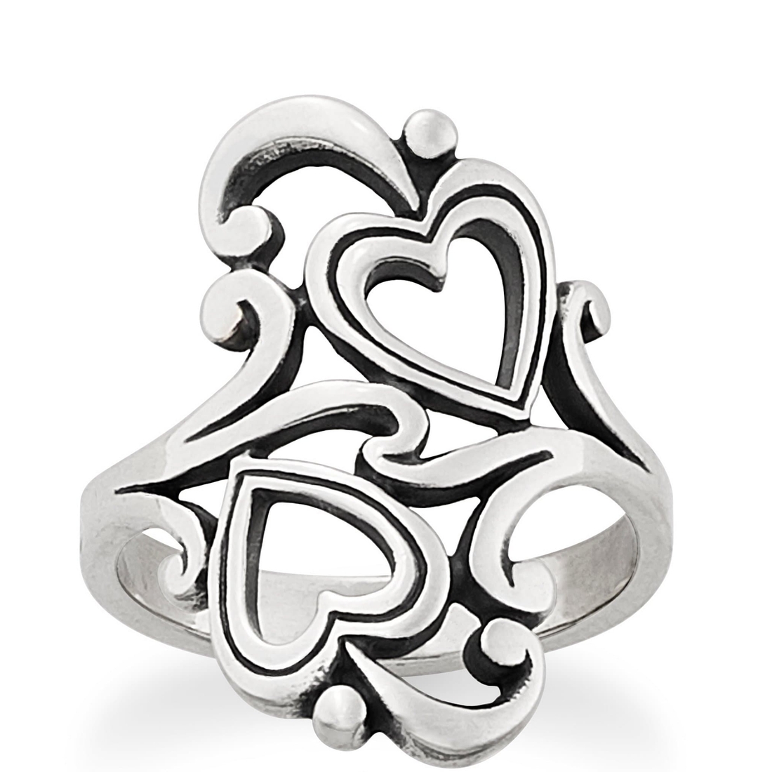 James Avery Swirls and Scrolls Hearts Ring
