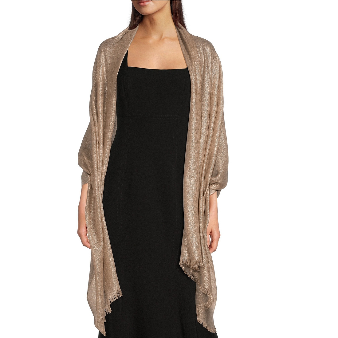 Cezanne Gold Metallic Scarf Wrap