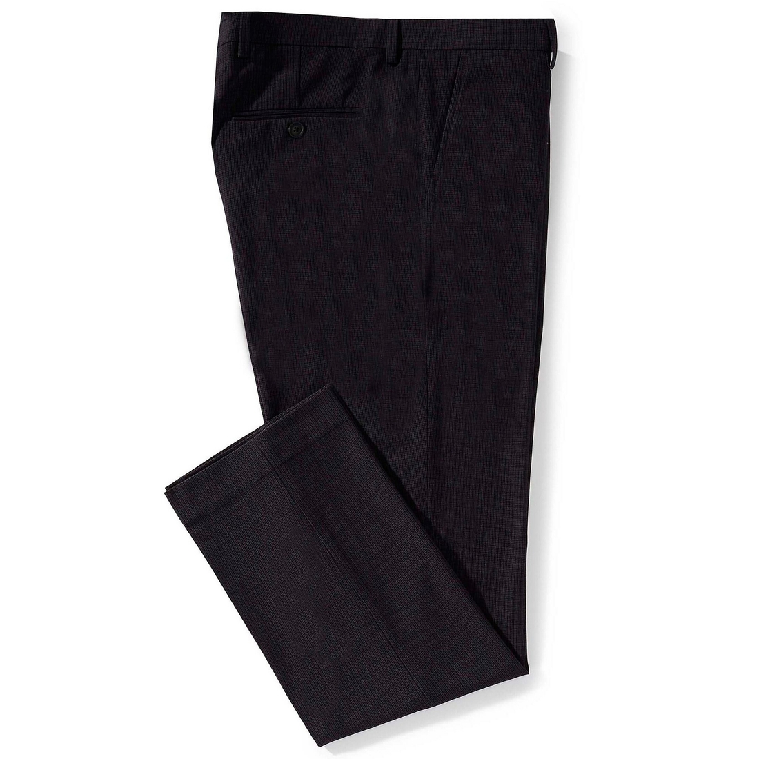 Perry Ellis Mini Check Flat Front Dress Pants