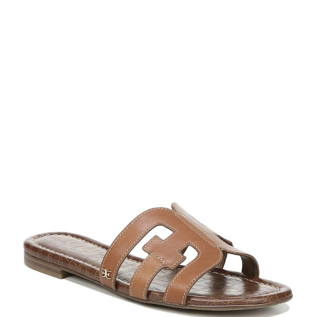 Sam Edelman Bay Leather Double E Logo Slide Sandals