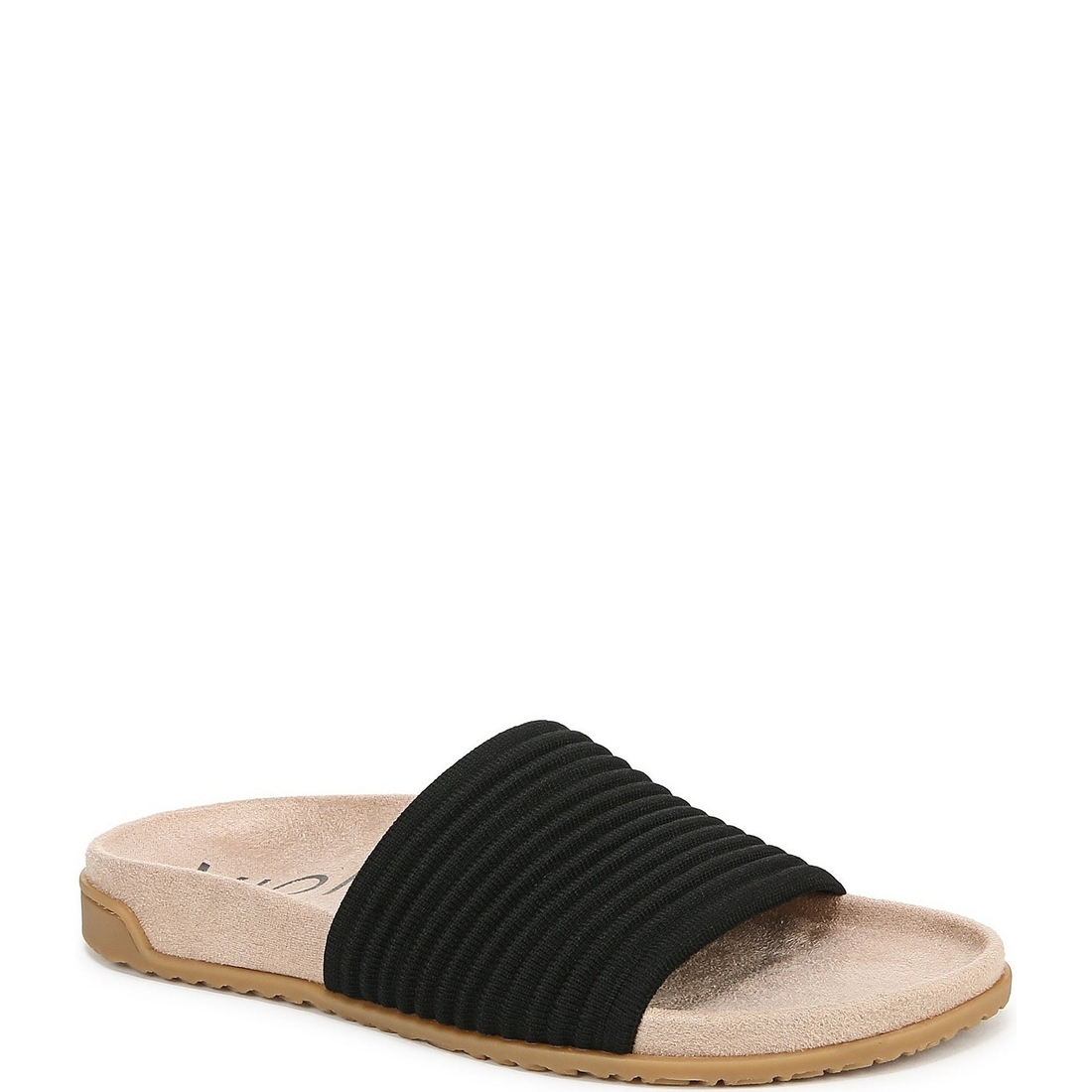 Vionic Evie Ribbed Knit Slide Sandals