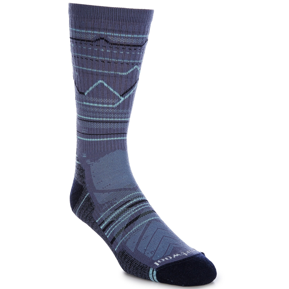 Smartwool Hike Light Cushion Mountain Range Pattern Crew Socks