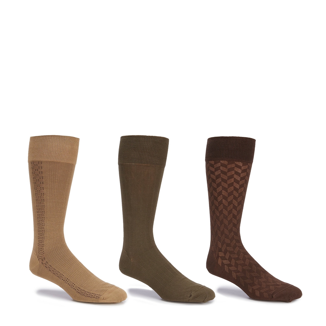 Roundtree & Yorke Gold Label Roundtree Yorke Assorted Pattern Solid Crew Socks 3-Pack