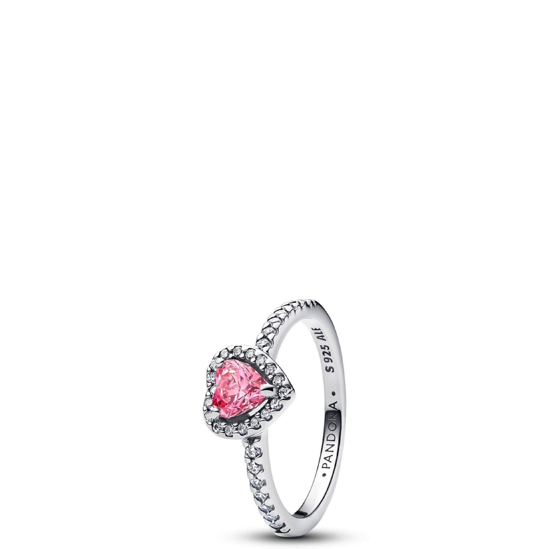 Pandora Elevated CZ Sterling Silver Heart Ring