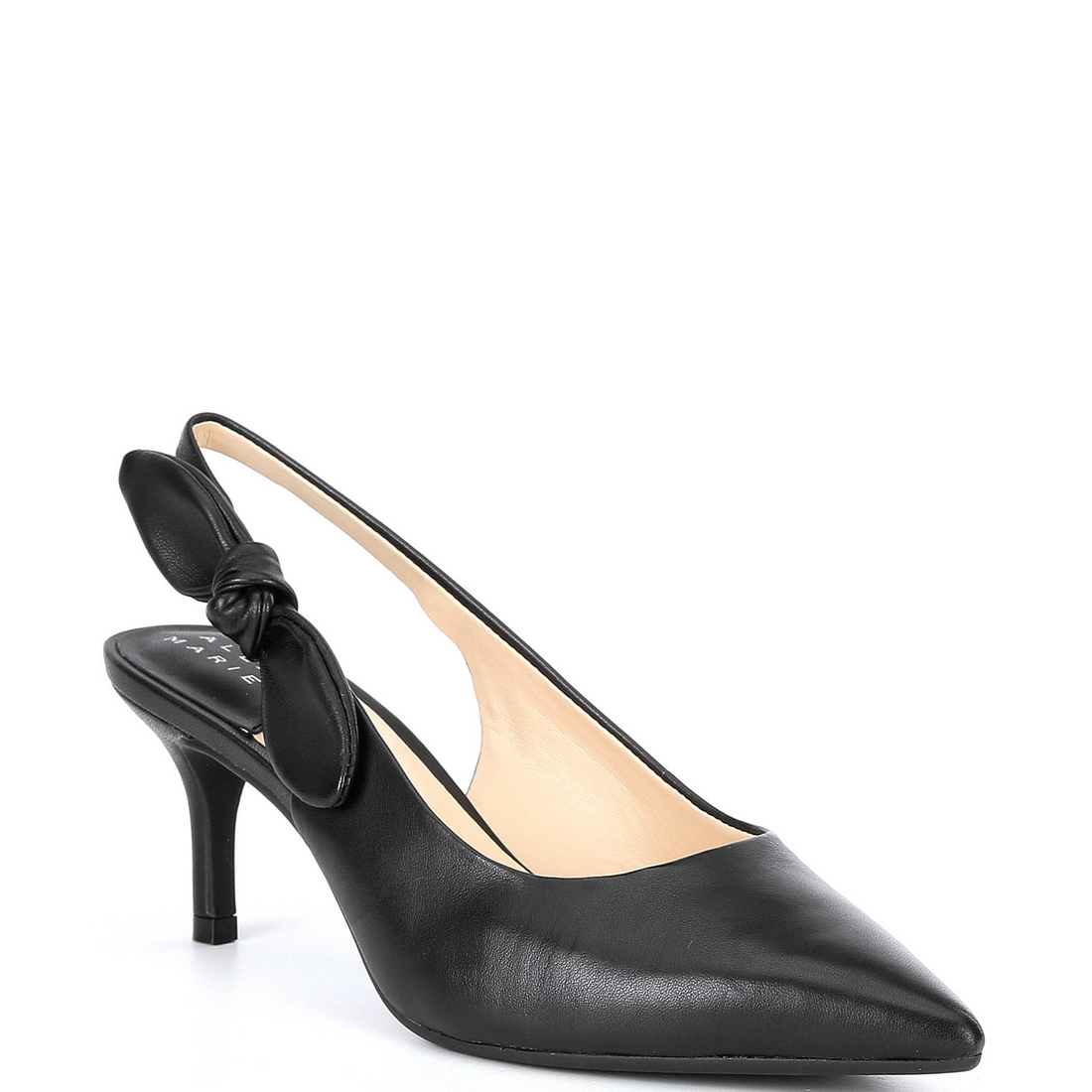 Alex Marie Aaileen Bow Leather Slingback Pumps