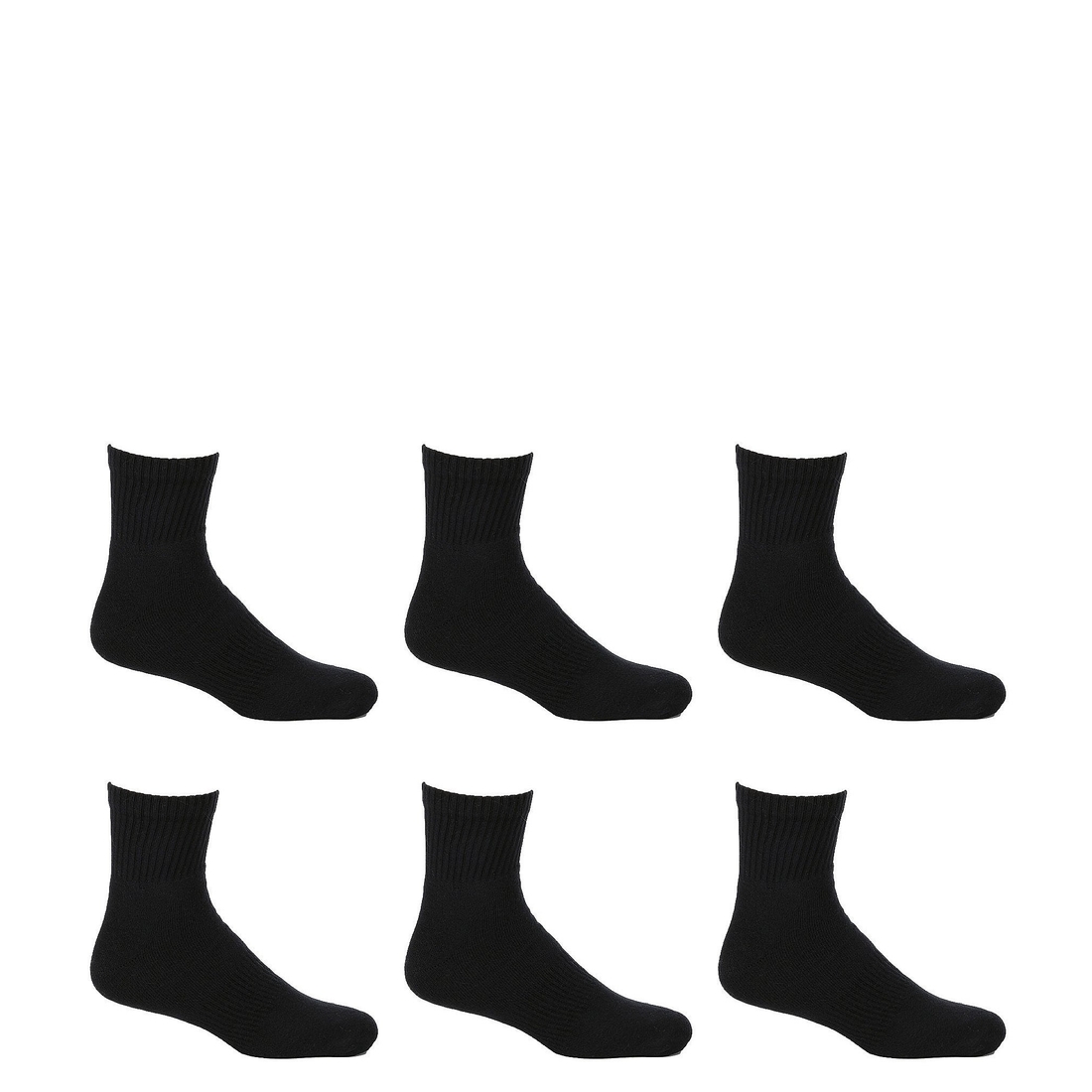 Roundtree & Yorke Gold Label Roundtree Yorke Big Tall Cushion 6-Pack Quarter Athletic Socks