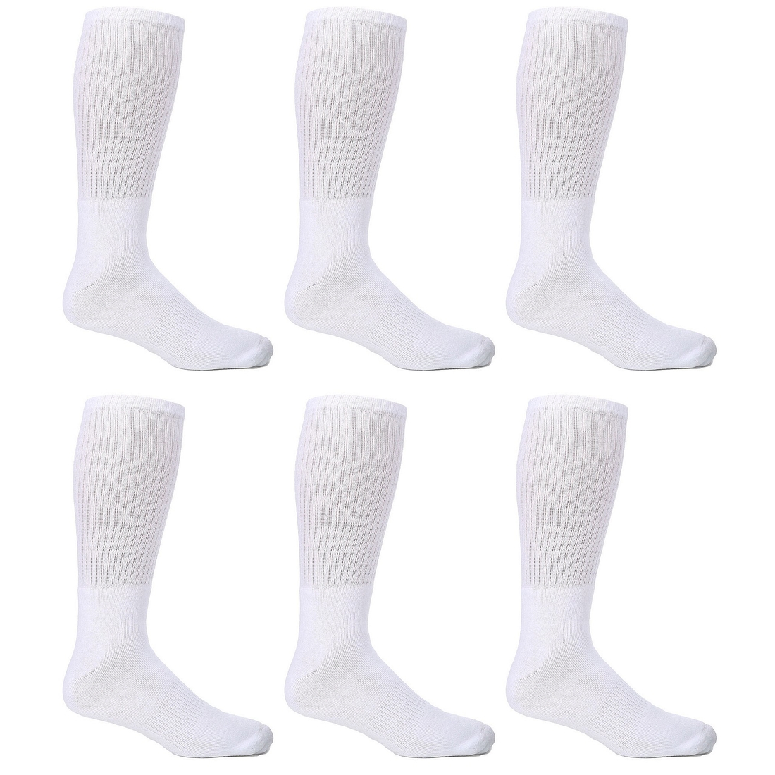 Roundtree & Yorke Gold Label Roundtree Yorke Big Tall Cushion 6-Pack Crew Athletic Socks