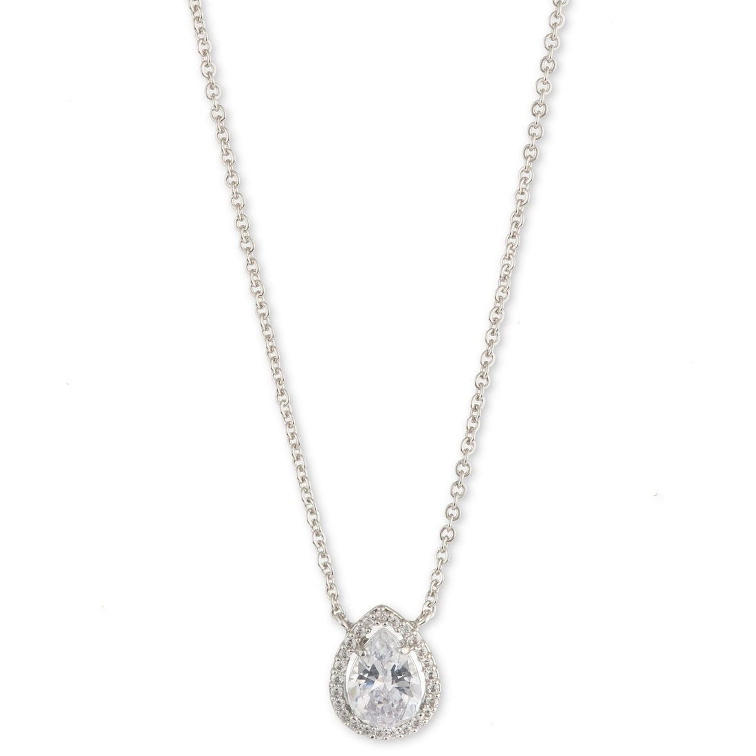 Givenchy CZ Pear Pendant Necklace