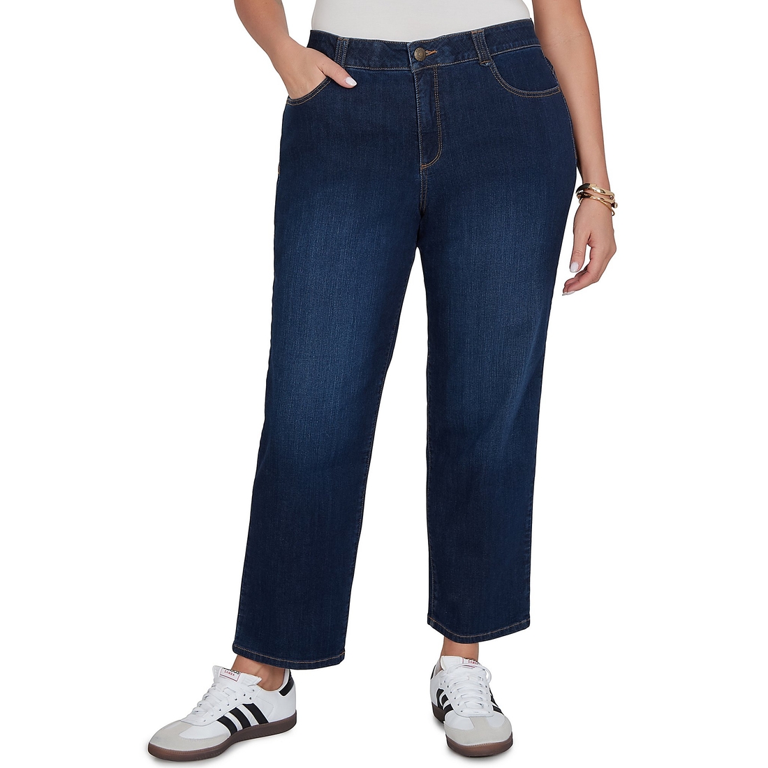 Ruby Rd. Plus Size Soft Denim Pull-On Bootcut Jeans