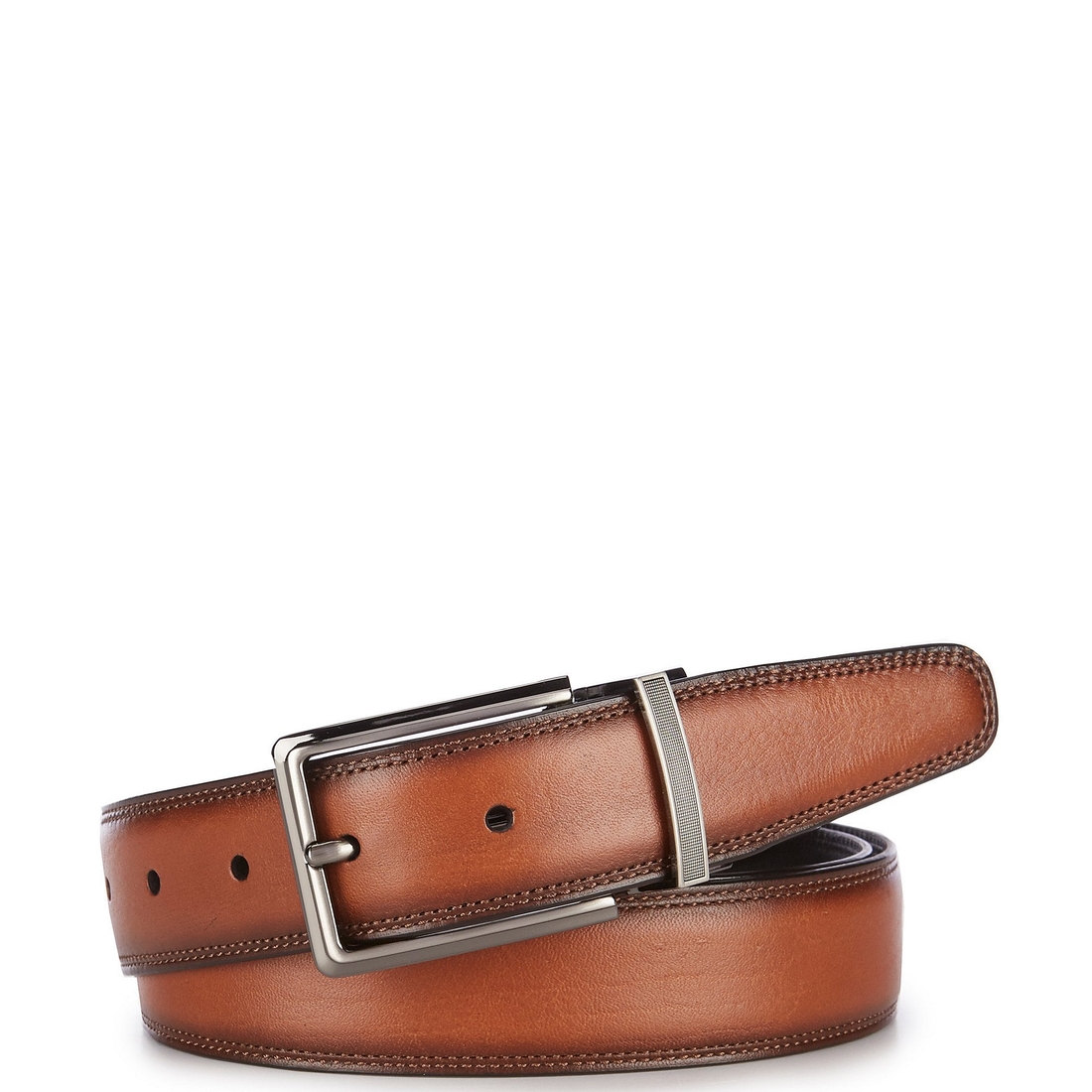 Roundtree & Yorke Big Tall Reversible Double Double Leather Belt