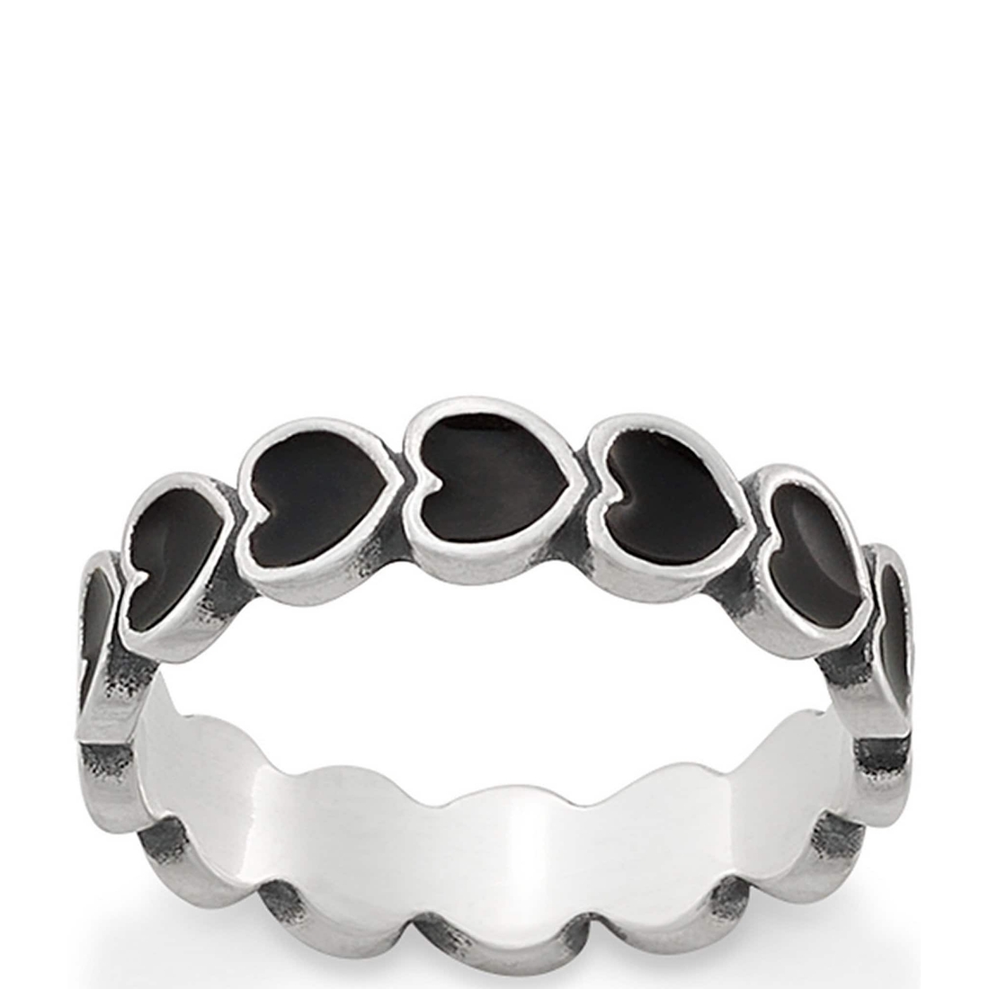 James Avery Enamel Connected Hearts Ring