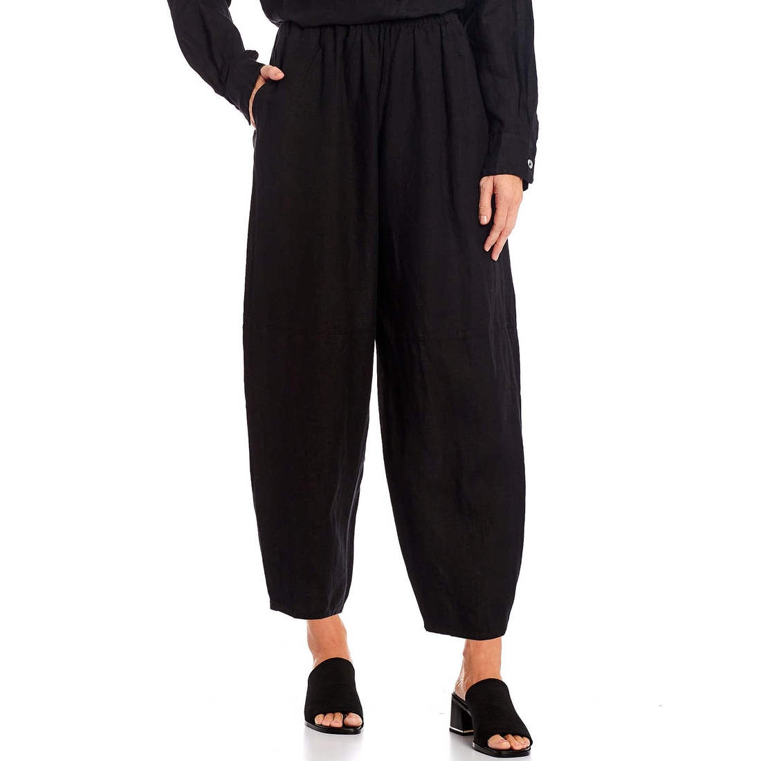 Bryn Walker Olivier Light Linen Ankle Lantern Coordinating Pull-On Pants