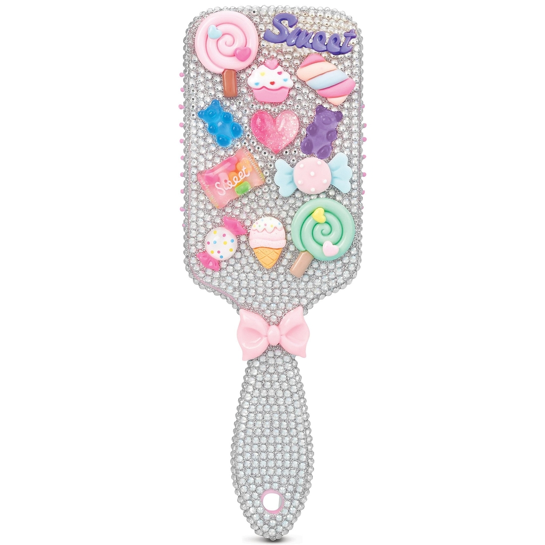 Iscream Charm Rhinestone Paddle Brush