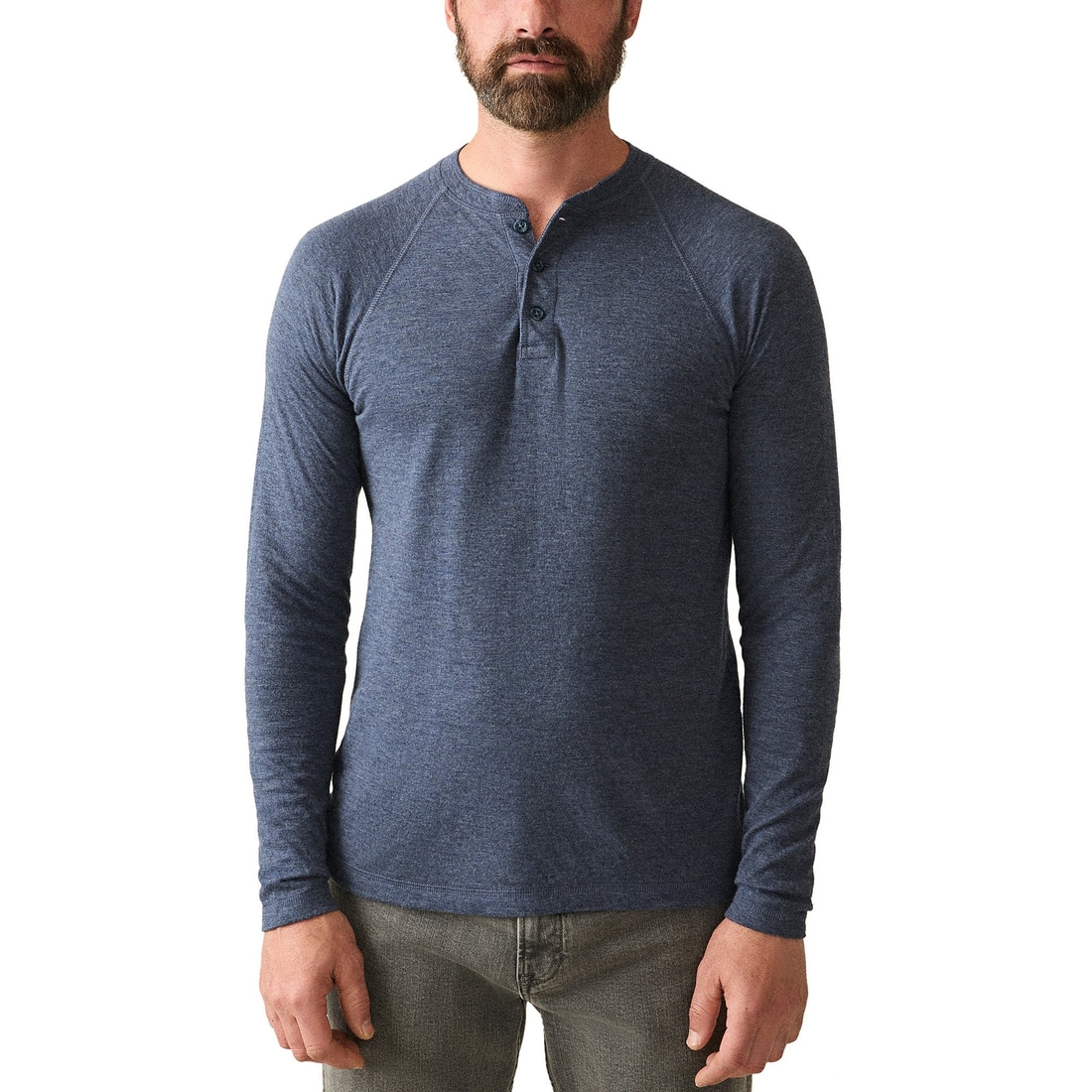 Faherty Cloud Long Sleeve Henley Shirt
