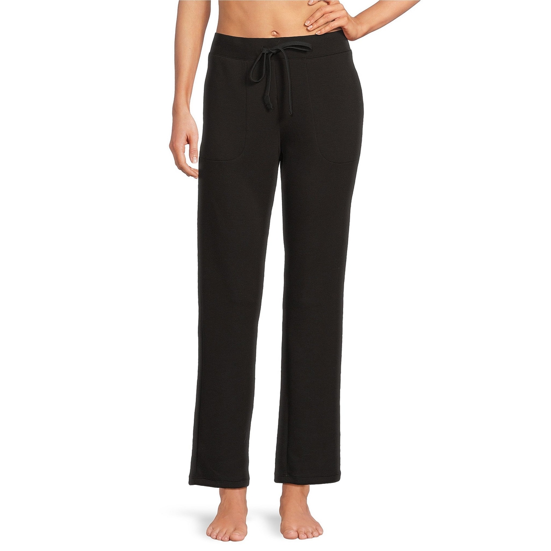 Modern Movement Half Moon by Modern Movement Solid Jersey Knit Drawstring Tie Coordinating Slim Lounge Pants
