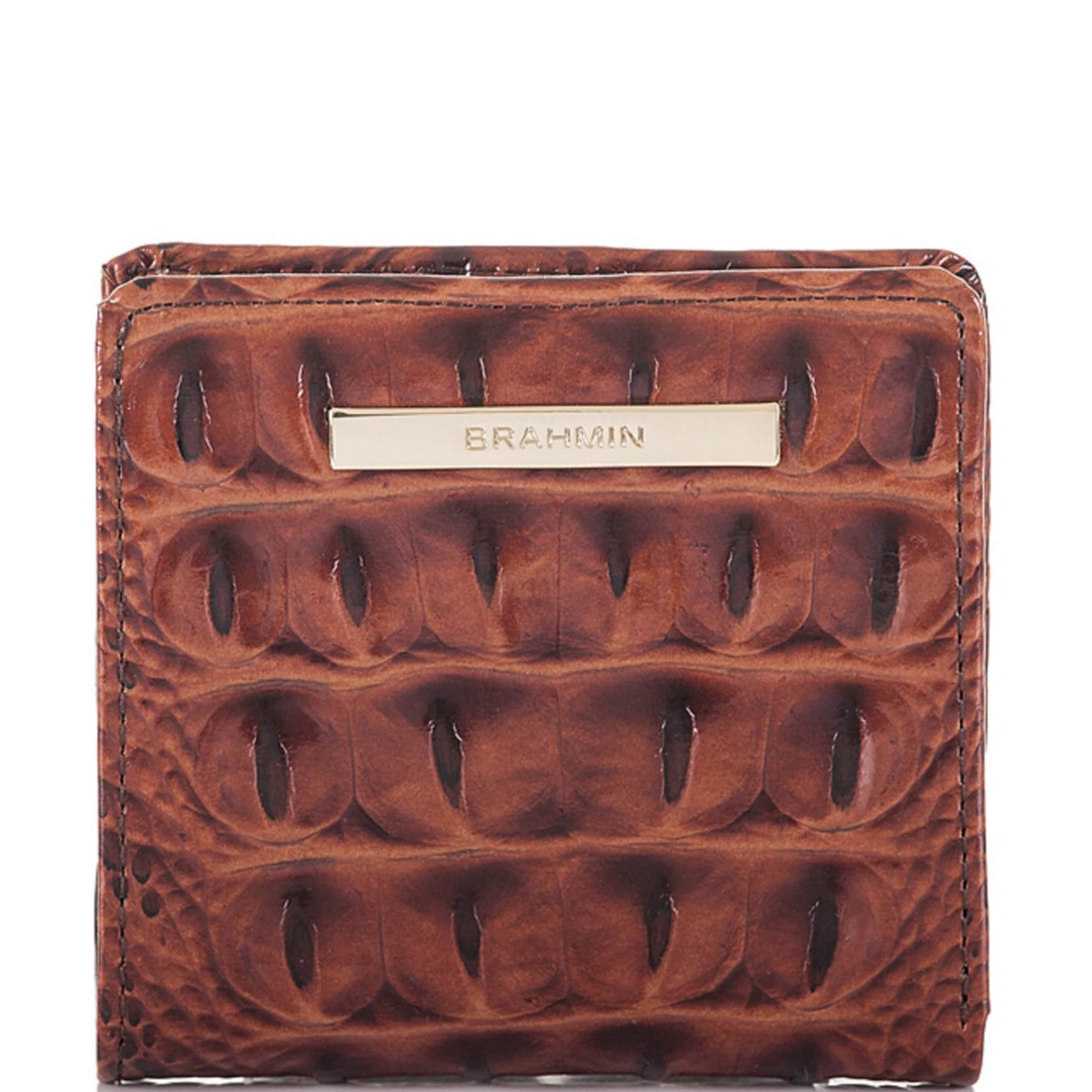 Brahmin Melbourne Collection Leather Crocodile-Embossed Jane Mini Bifold Snap Wallet