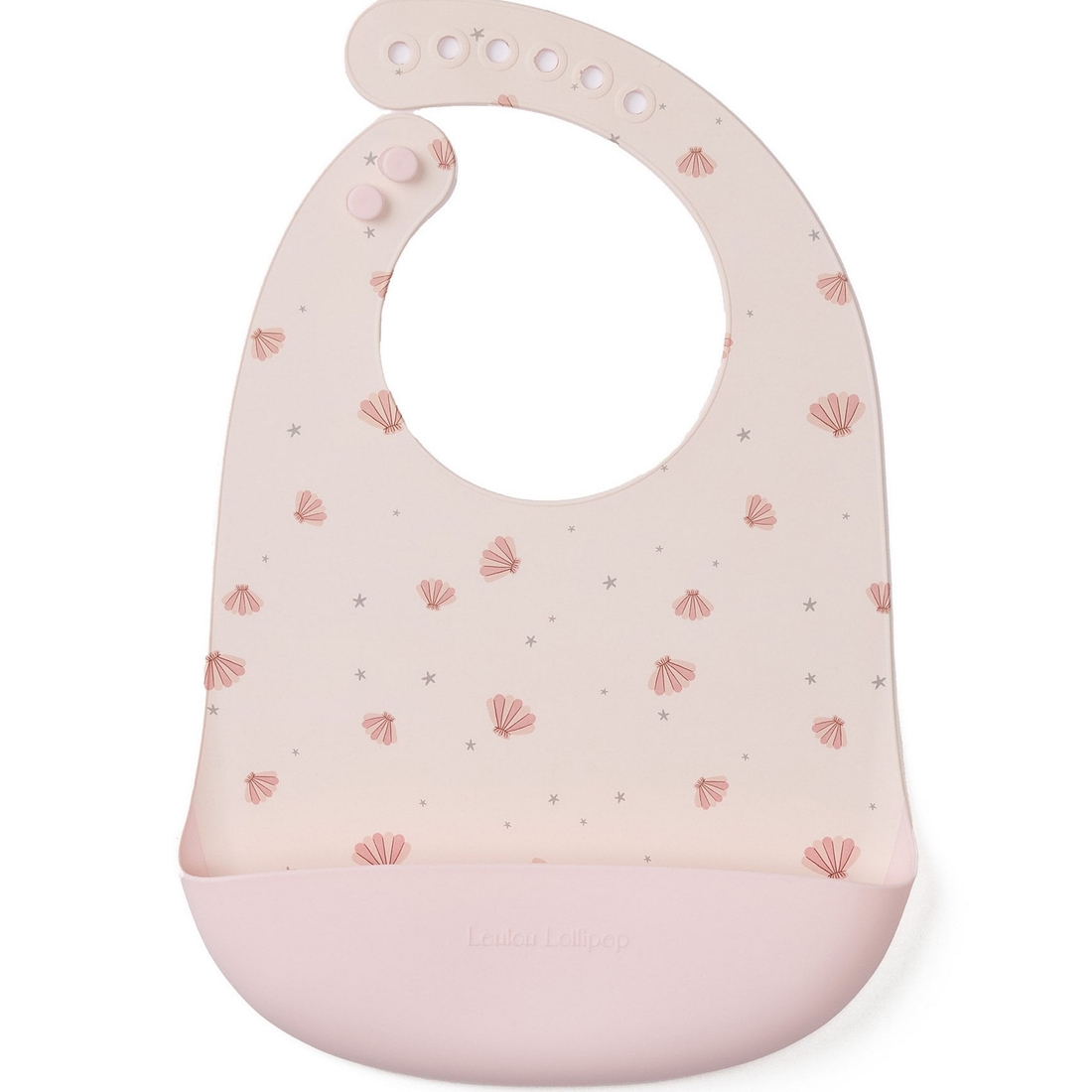 Loulou Lollipop Printed Seashells Silicone Bib