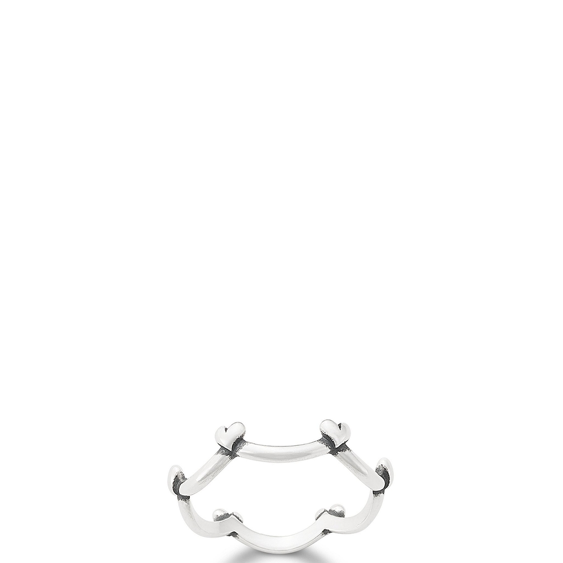 James Avery Delicate Heart Crown Stacker Ring