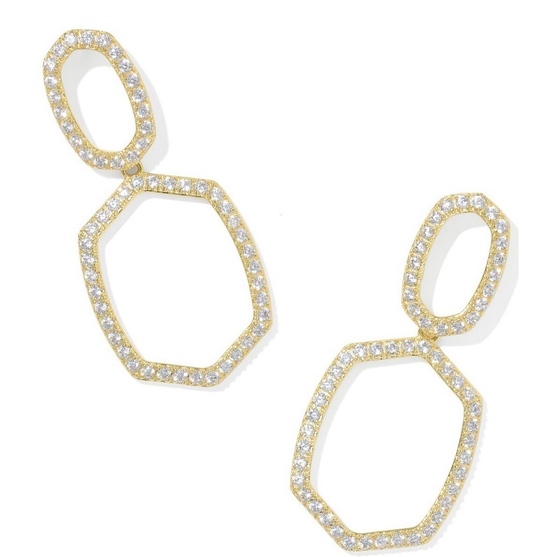 Kendra Scott Daphne Pave Open Frame Drop Earrings