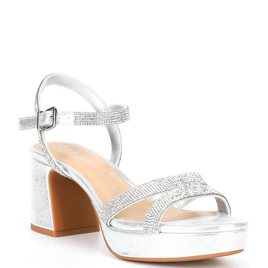 Dillard's Copper Key Celebrate Rhinestone Platform Dress Sandals available now at Broadway Square Dillard's Copper Key Celebrate Rhinestone Platform Dress Sandals available now at Broadway Square