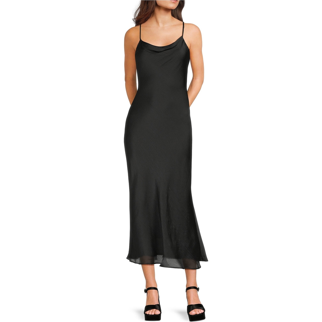 Gb Solid Slip Midi Dress