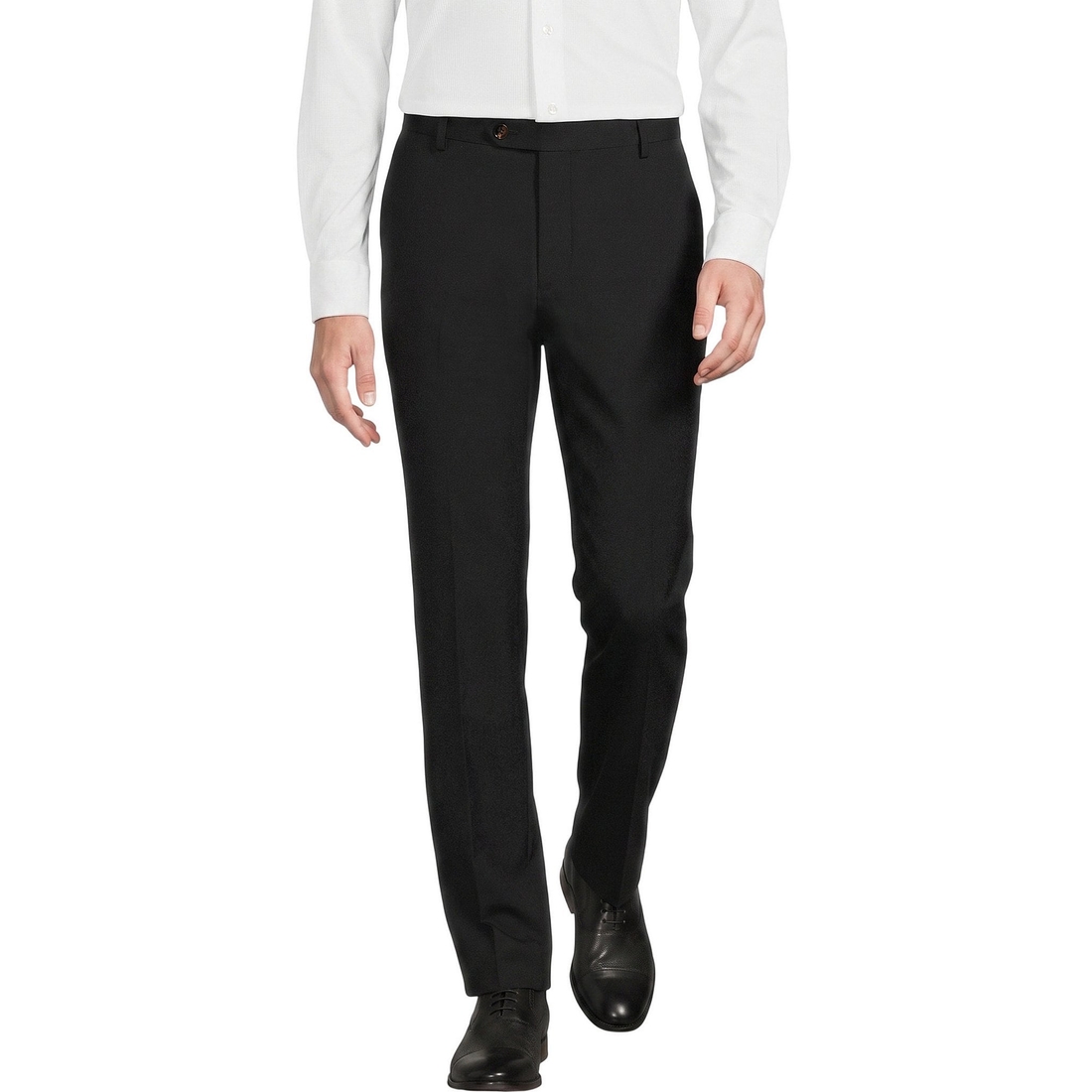 Murano Collezione Coordinating Zac Classic Fit Wool Bi-Stretch Solid Suit Separates Dress Pants