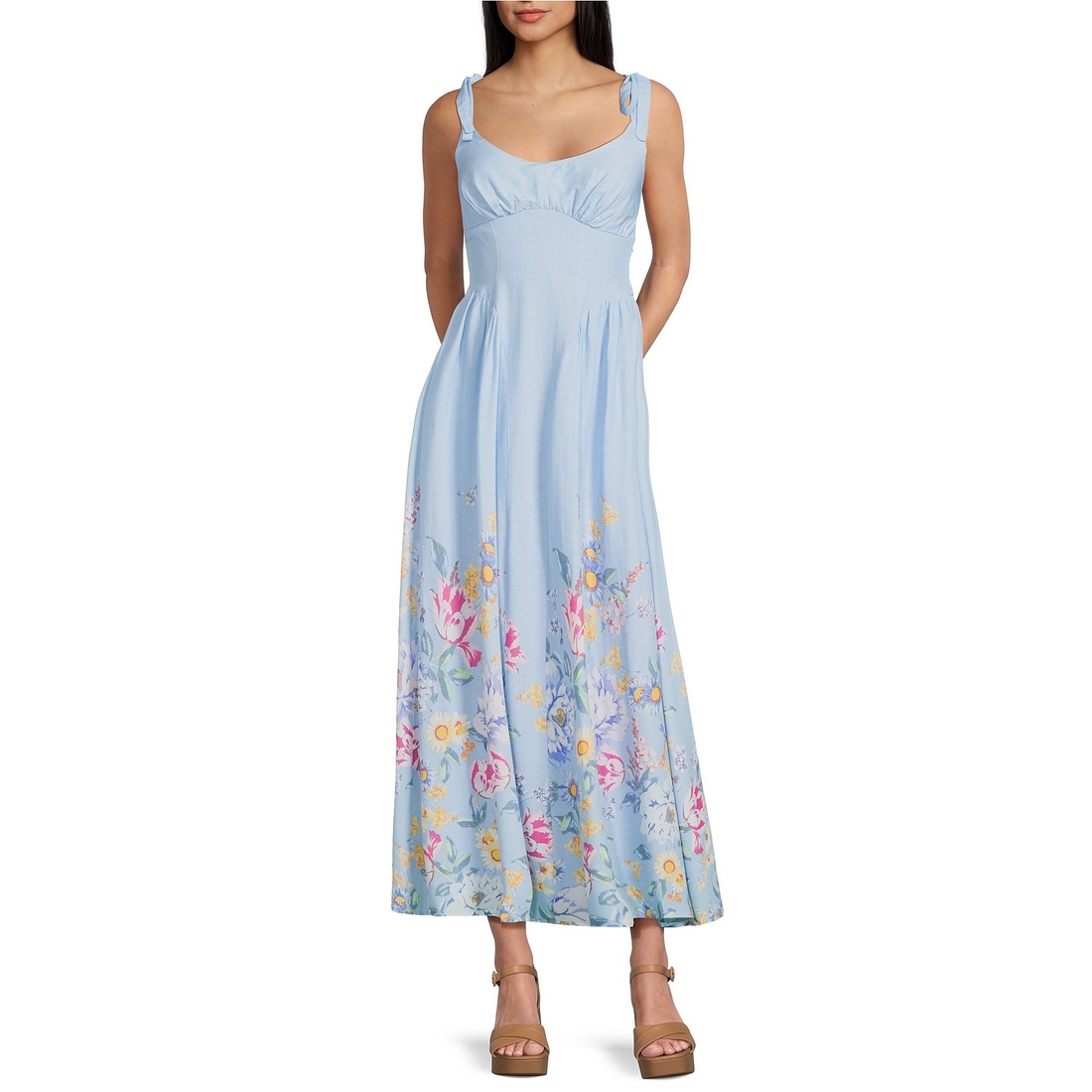 chinese dress ladies Women's Kallie Drop Waist Pleated Chiffon Maxi Dress XS/S/M/L/Customize Black and White Marble Mean Blvd Customize / Black and White / Marble main image 0