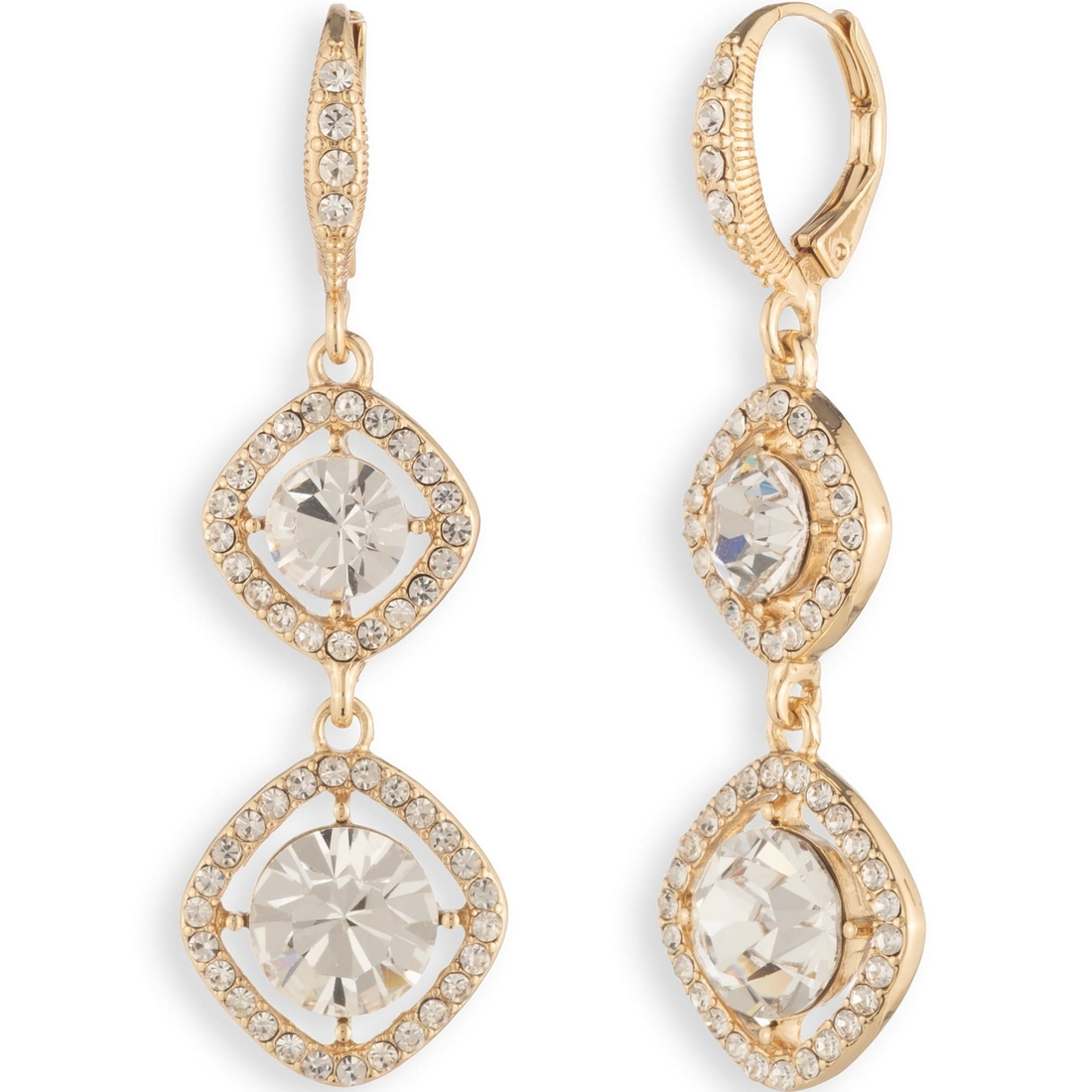 Givenchy Crystal Double Drop Earrings