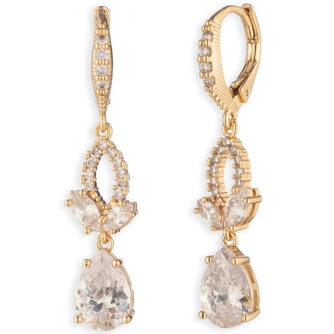 Givenchy Viney Rhinestone Double Drop Earrings
