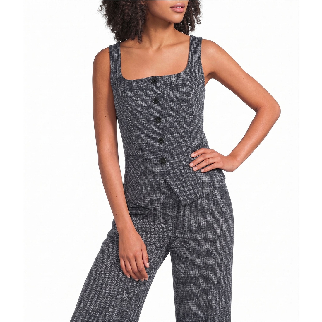 Spanx Ponte Jacquard Square Neck Coordinating Vest