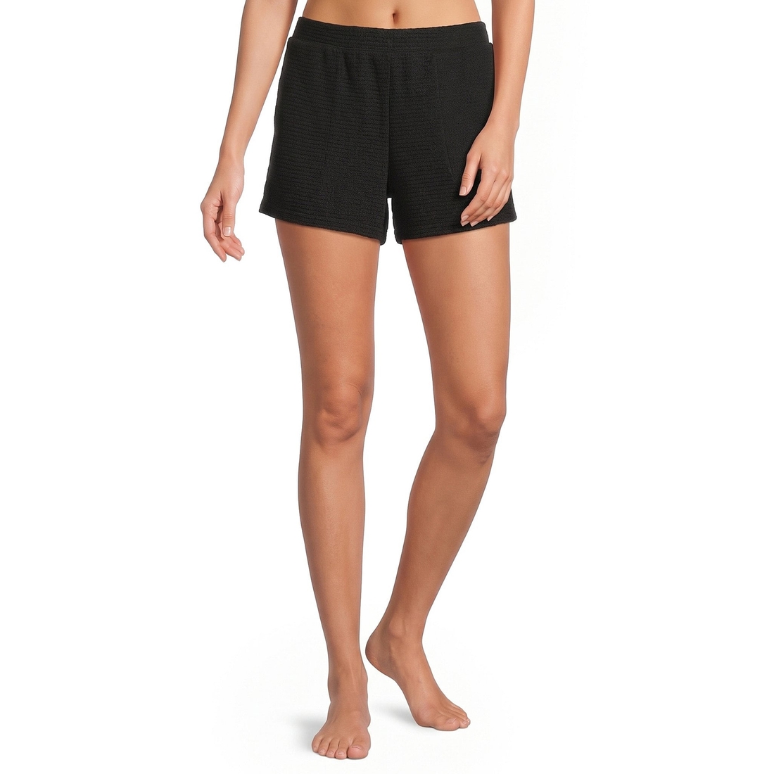 Modern Movement Half Moon by Modern Movement Solid Knit Textured Stripe Coordinating Lounge Shorts