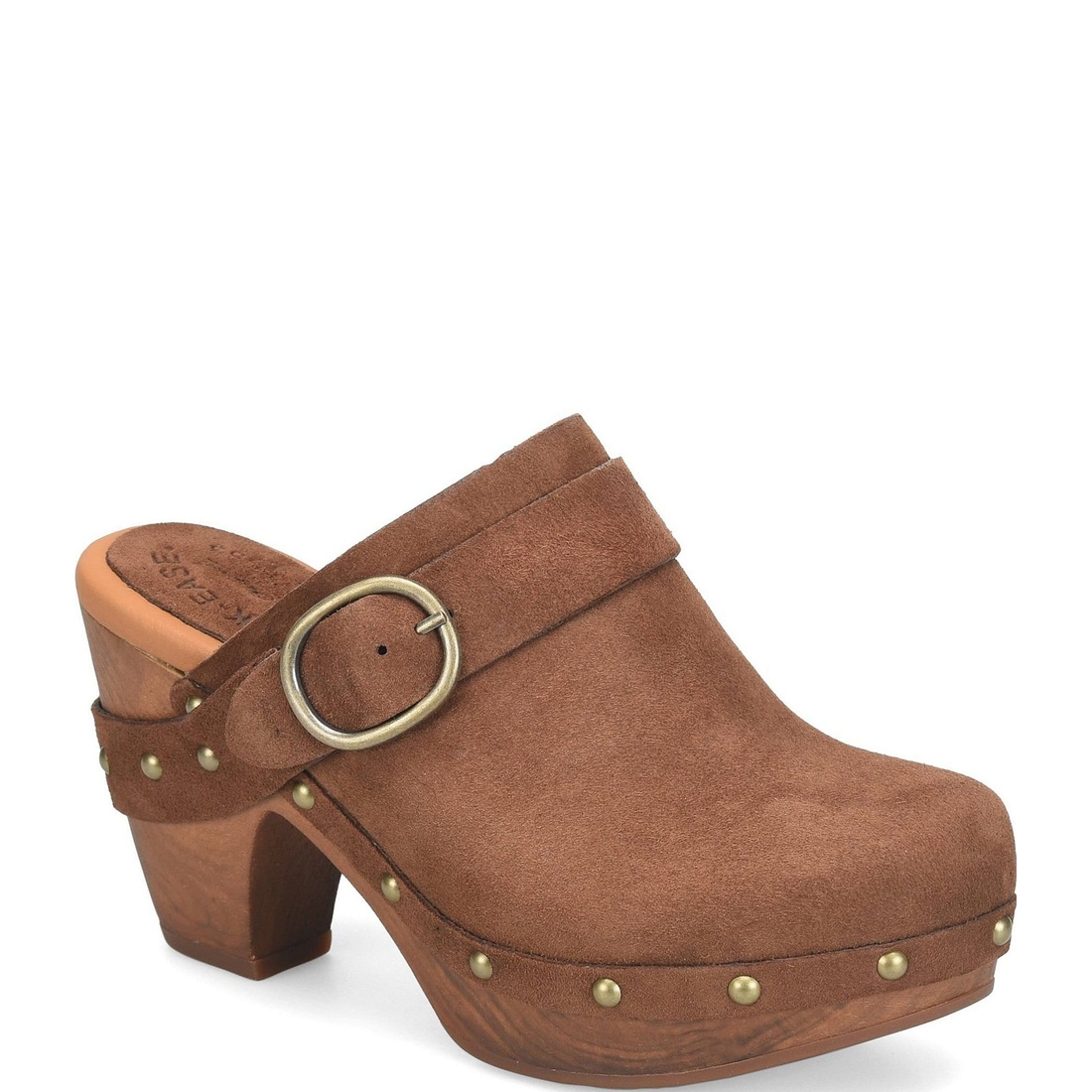 Kork-ease Gemini Suede Studded Platform Mule Clogs