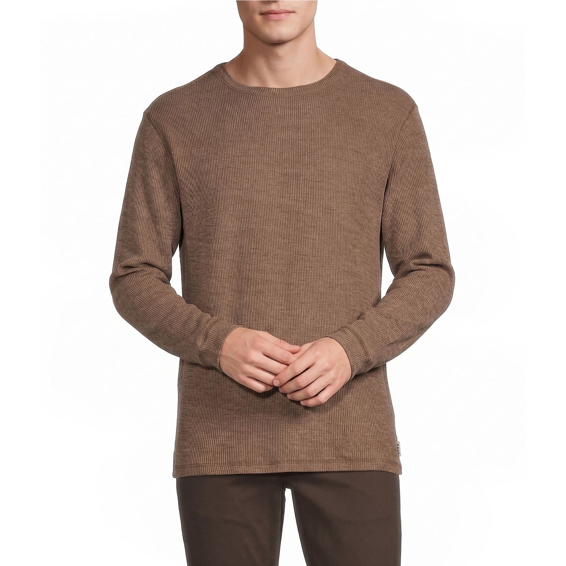 Rowm Long Sleeve Solid Ribbed T-Shirt