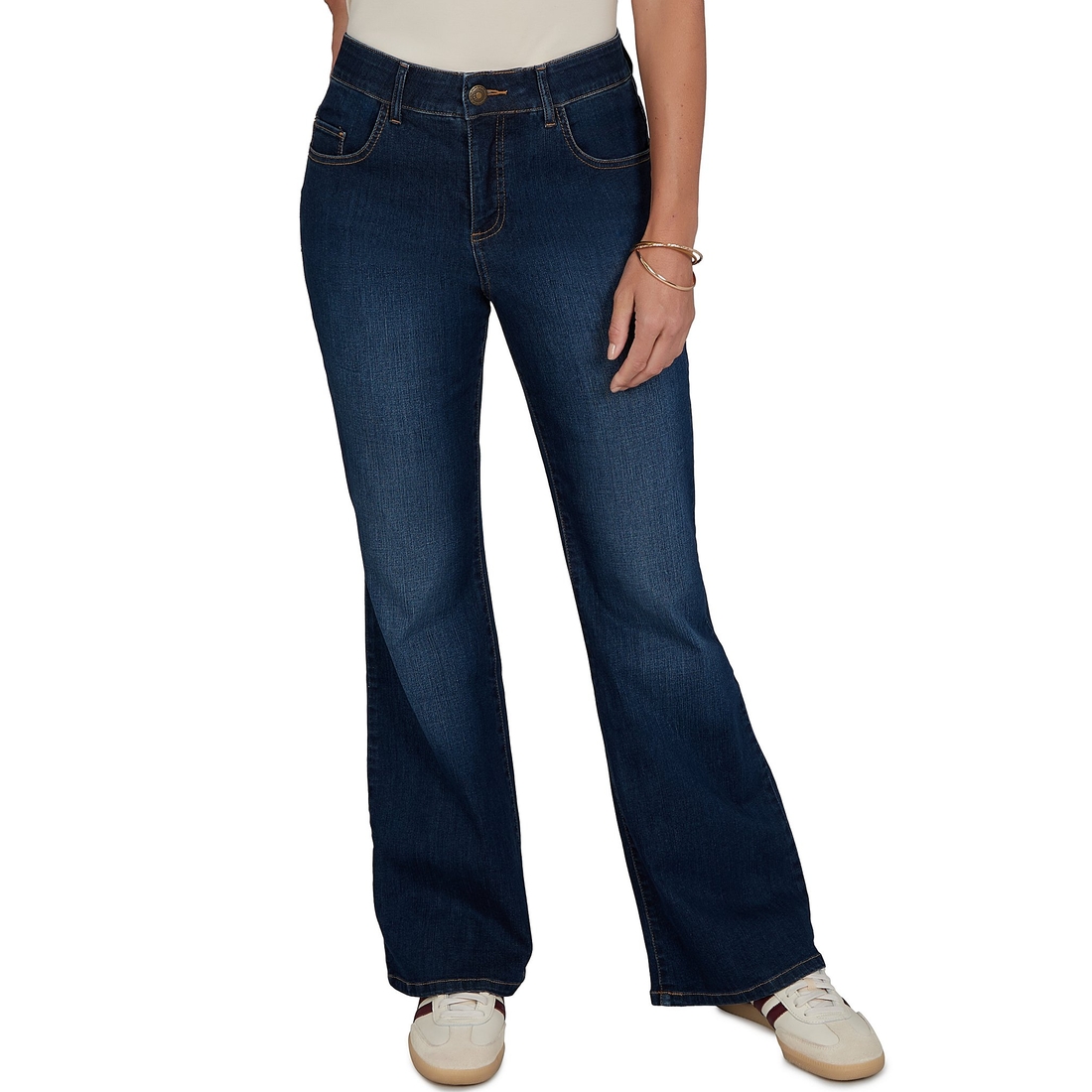 Ruby Rd. Petite Size Premium Stretch Denim Kick Flare Jeans