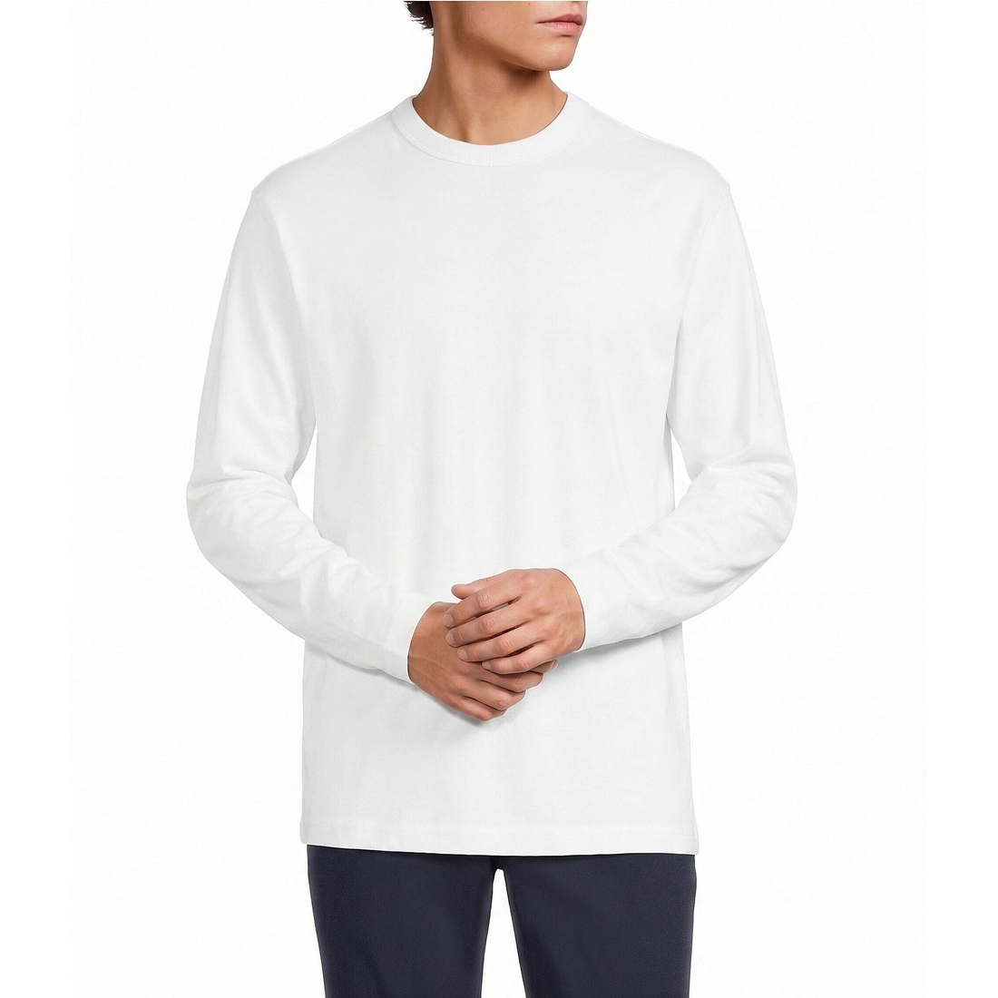 Roundtree & Yorke Long Sleeve Solid Heavyweight Tee