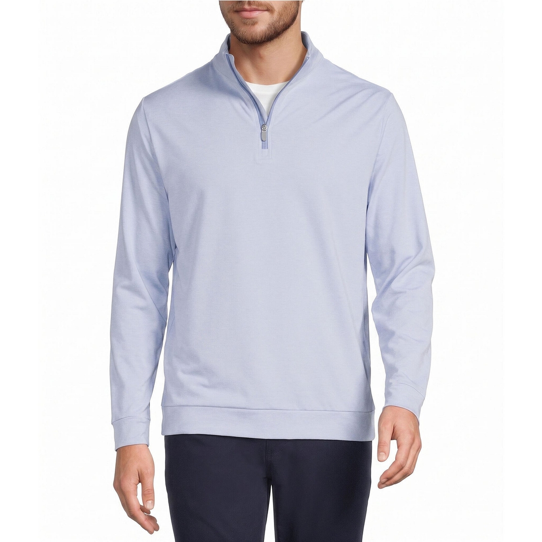 Roundtree & Yorke Performance Solid Quarter Zip Pullover