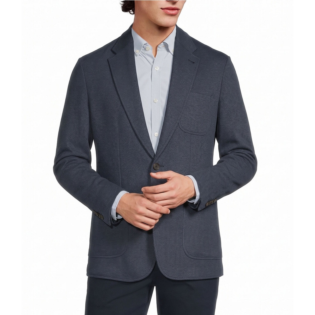 Murano Big Tall Weekend Edit Coordinating Slim Fit Suit Separates Knit Blazer