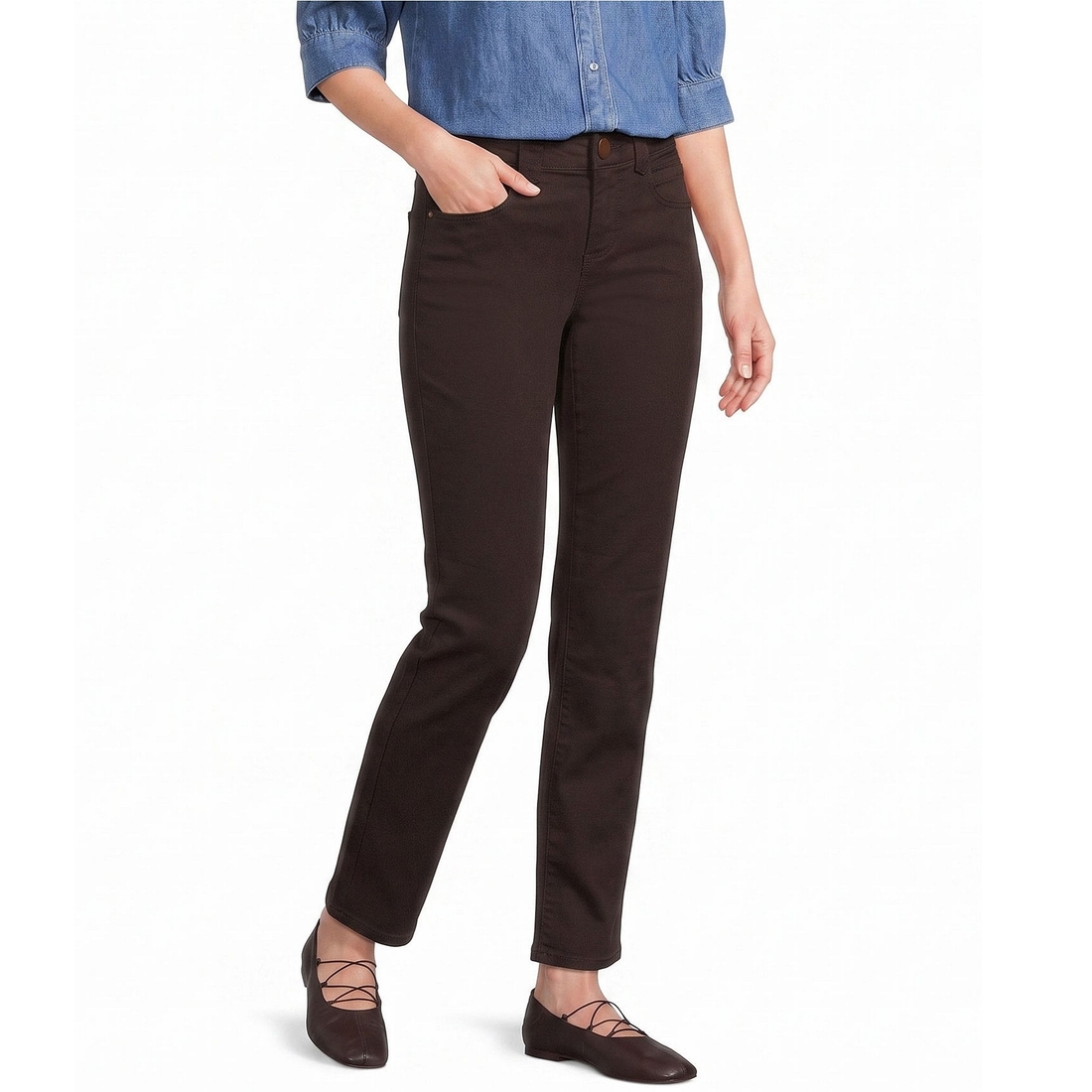 Democracy Petite Size Absolution® 5-Pocket Straight Leg Pants