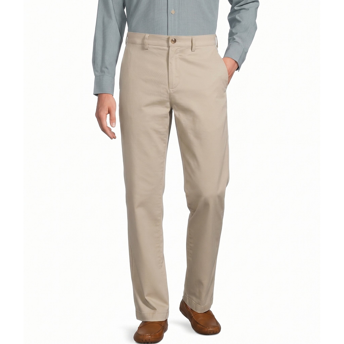 Roundtree & Yorke Classic Fit Solid Washed Chino Pants