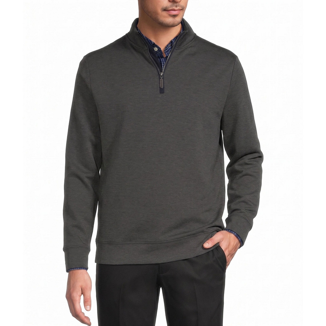 Roundtree & Yorke TravelSmart Solid Quarter-Zip Pullover