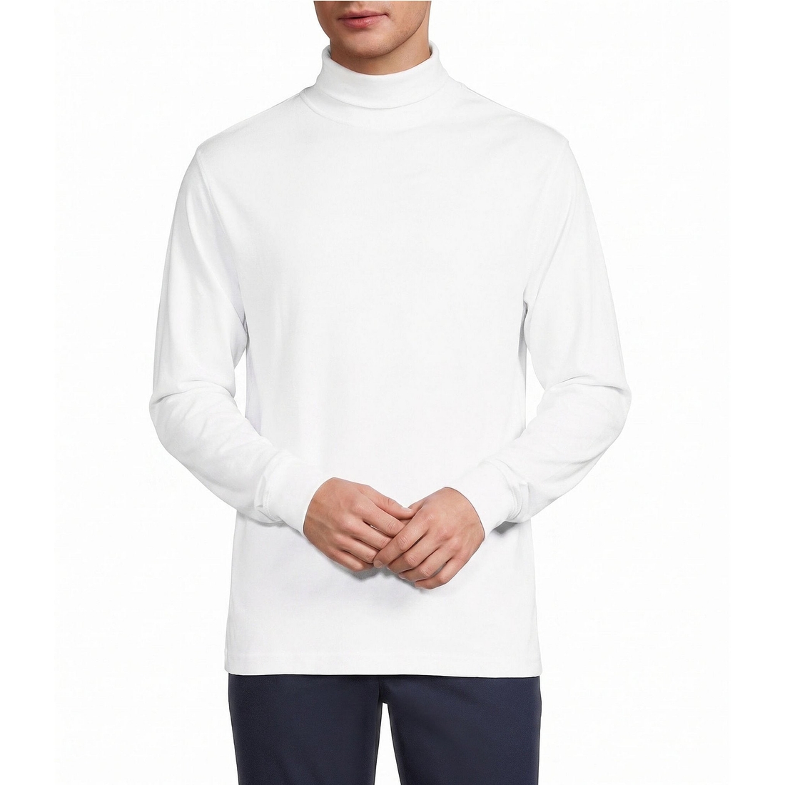 Roundtree & Yorke Long Sleeve Solid Turtle Neck Pullover