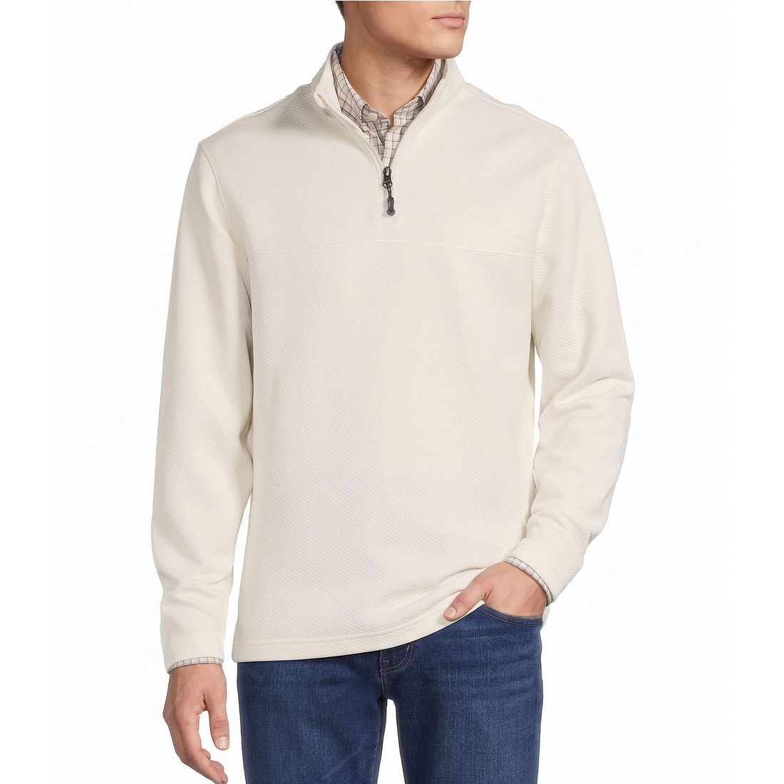 Cremieux Blue Label Textured Quarter-Zip Pullover