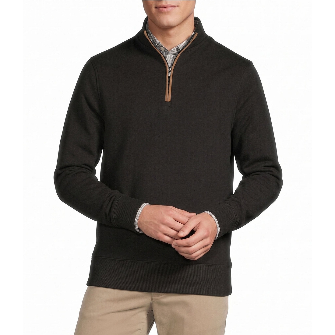 Cremieux Blue Label Interlock Quarter-Zip Pullover